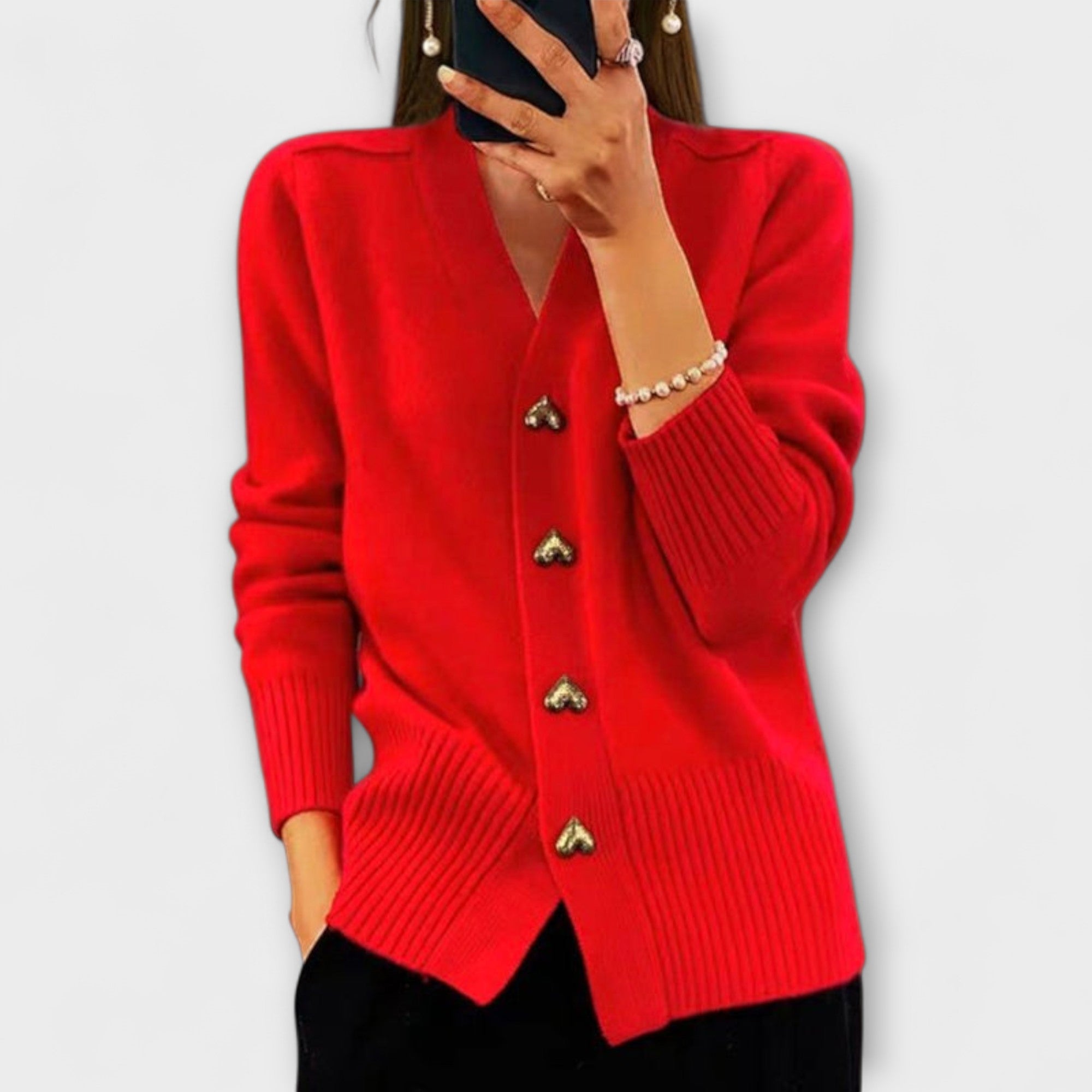 Marij – Naiste V-kaelusega kampsun-vintage-stiilis dekoltee