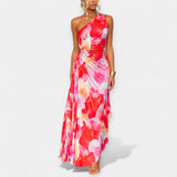 Asümmeetrilise viimistlusega kleit