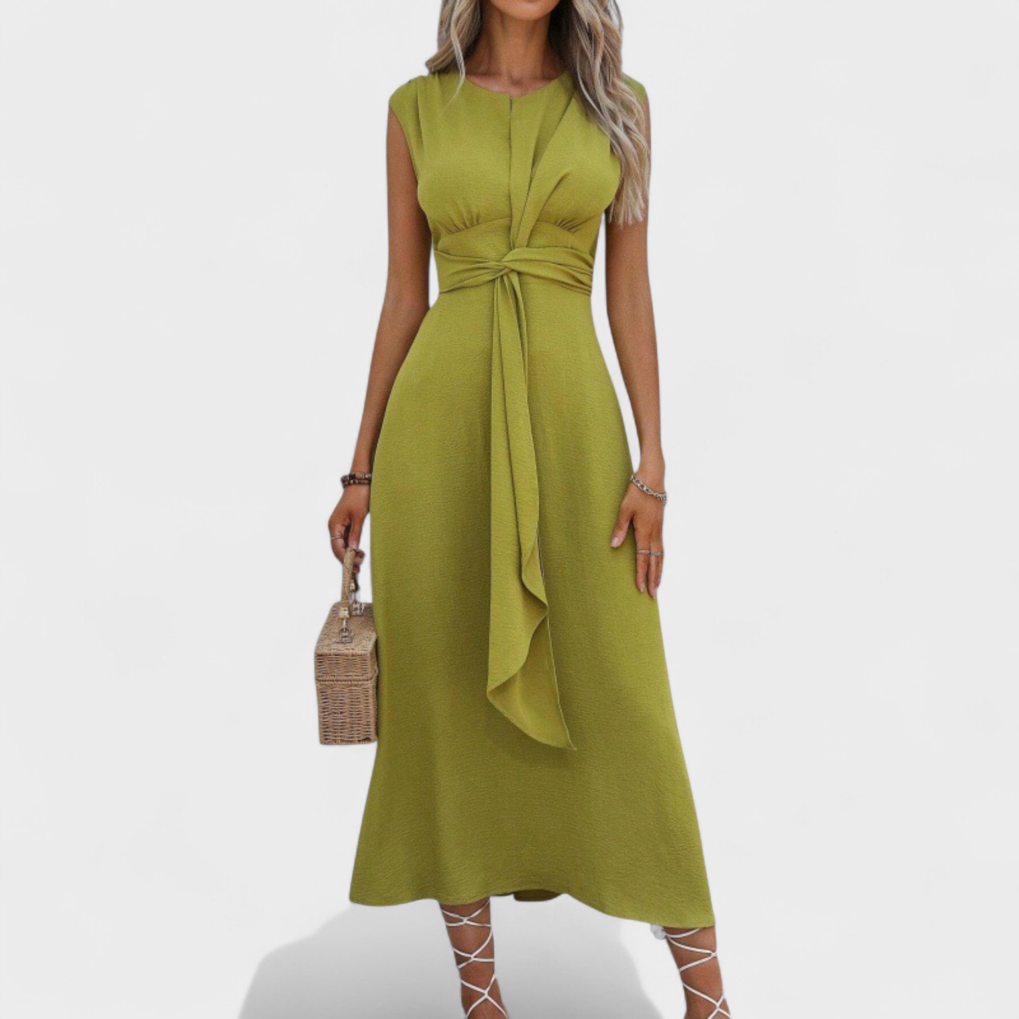 Emilia - Elegantne maksikleit ilma varrukateta ja ümmarguse kaelusega