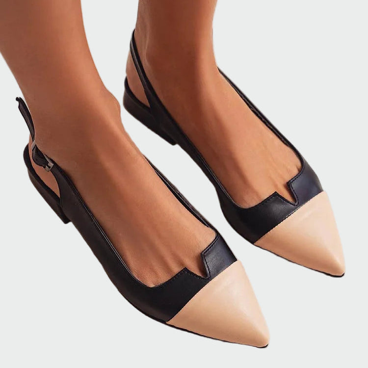 Terava nina ja kahevärviliste detailidega baleriinid