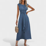 Emilia - Elegantne maksikleit ilma varrukateta ja ümmarguse kaelusega