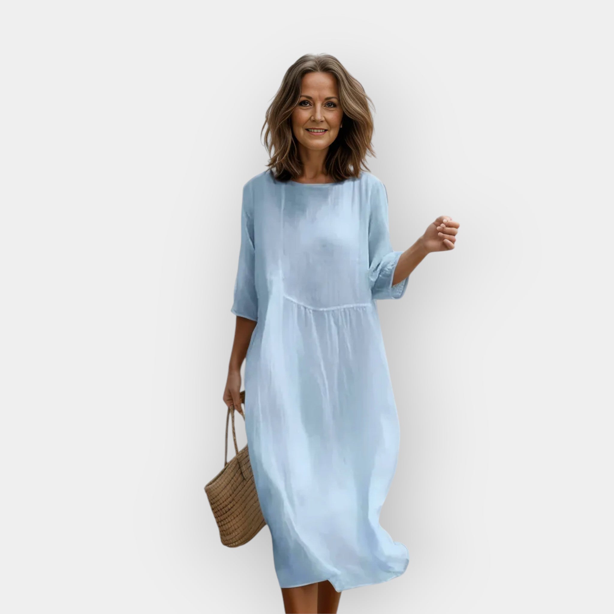 Kleit, millel on meelitav kate kõhupiirkonnas