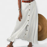 Läbipaistev midi seelik rebitud detailiga