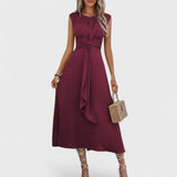 Emilia - Elegantne varrukateta maksikleit ümmarguse kaelusega