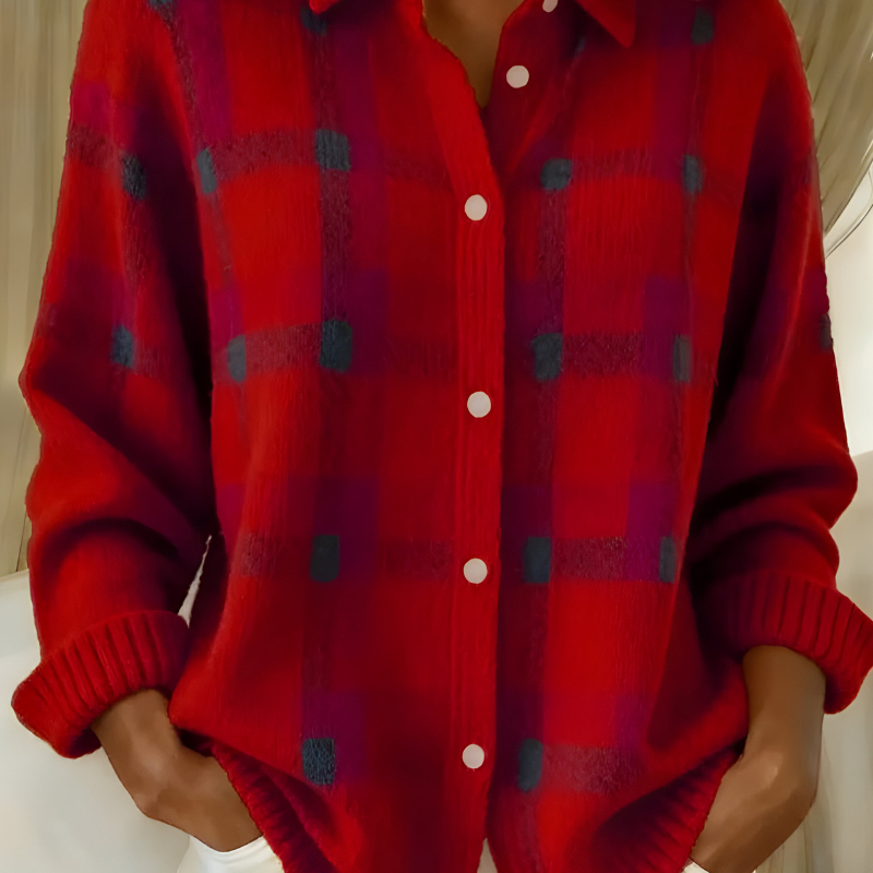 Tesa™ | Pehme Ruuduline Kardigan