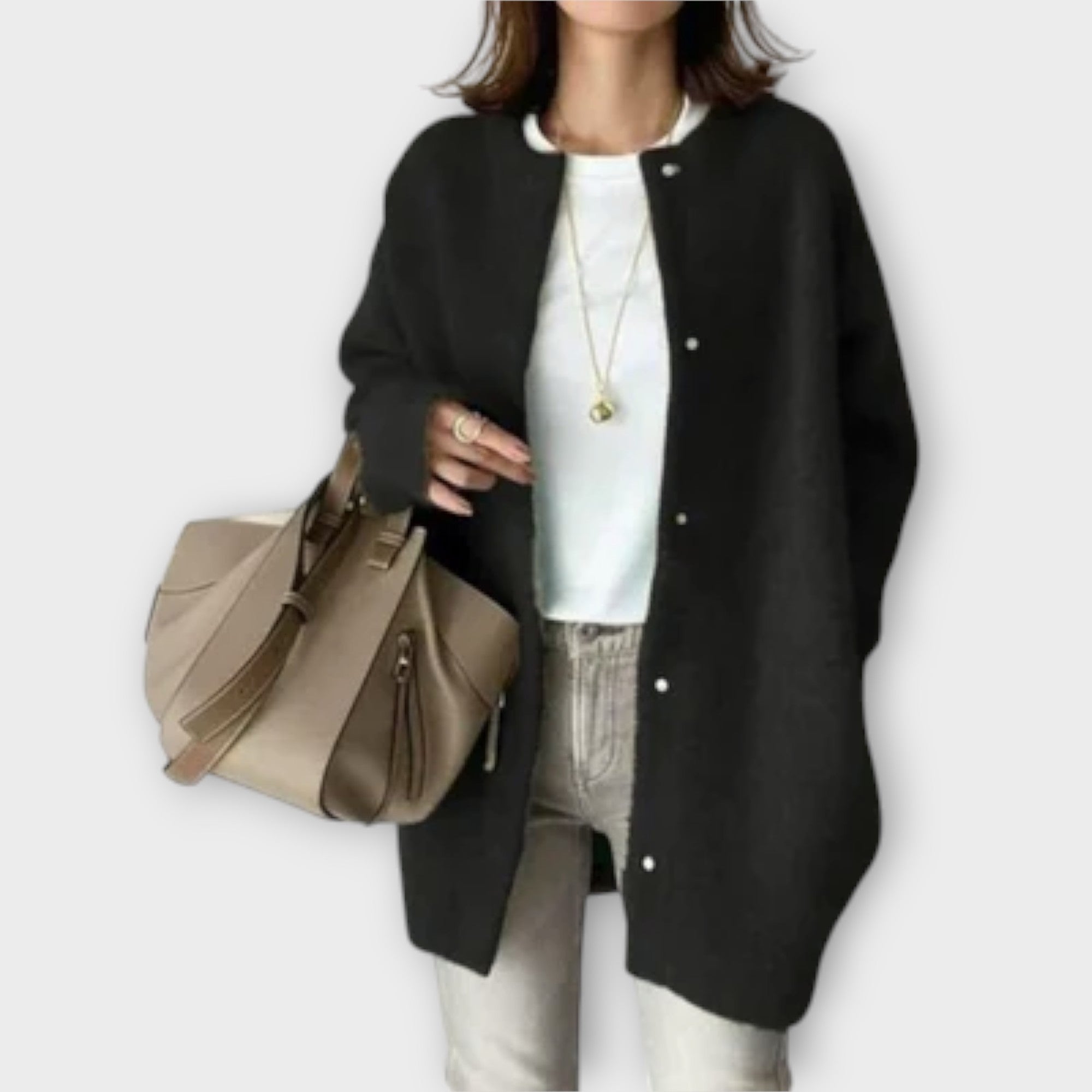 Lilly-Elegantne kootud kardigan