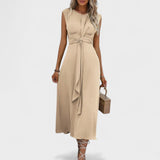 Emilia - Elegantne maksikleit ilma varrukateta ja ümmarguse kaelusega