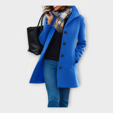 Elegantne villane mantel nööpidega