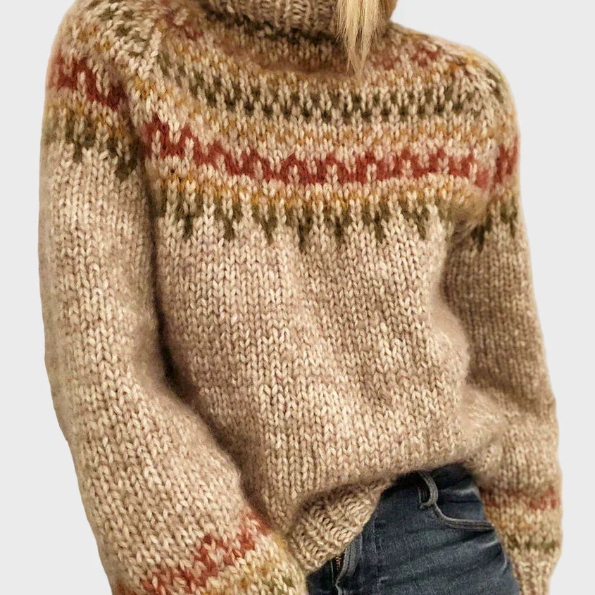 Kootud kõrge kaelusega kampsun