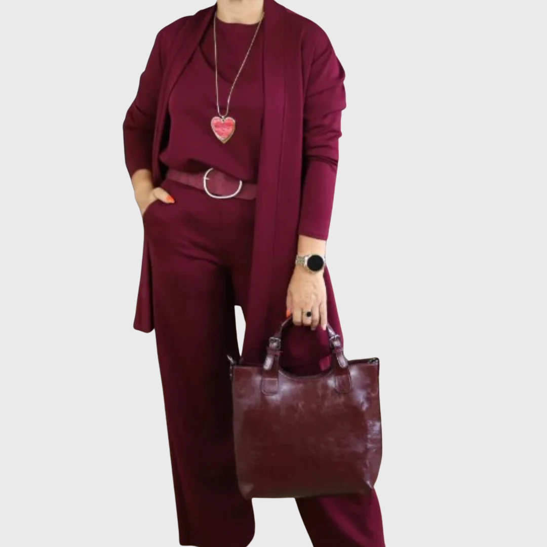 Gabrielle | 3-osaline komplekt pika kardiganiga