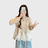 Elina – Elegantne pitsdetailidega kampsun