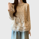 Elina – Elegantne pitsdetailidega kampsun