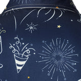 Meeste Ilutulestik Puhkus Uusaasta Peo Nööbiga Sinine Pikakä sleeves Särk