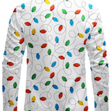 Meeste Pikad Varrukad Jõuluvalguste Särk