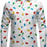 Meeste Pikad Varrukad Jõuluvalguste Särk