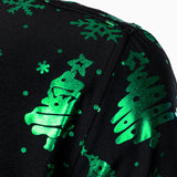 Meeste Jõulutrükk Regulaarne Sobivus Roheline Pikkade Varrukatega Särk