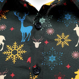 Meeste Jõuluteema Pidulik Põder Puhkus Pikad Varrukad Särk