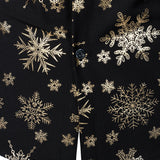 Herres Guld Jul Snefnug Print Pikendatud Särk