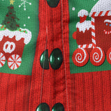 Meeste naljakas jõuluteemaline puhkusepidu pikkade varrukatega särk