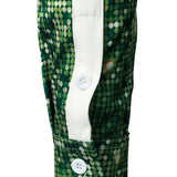 Meeste Jõulupuu Naljakas Riietus Jõuluteemaline Topp Puhkus Roheline Nööbiga Pikad Varrukad Särk