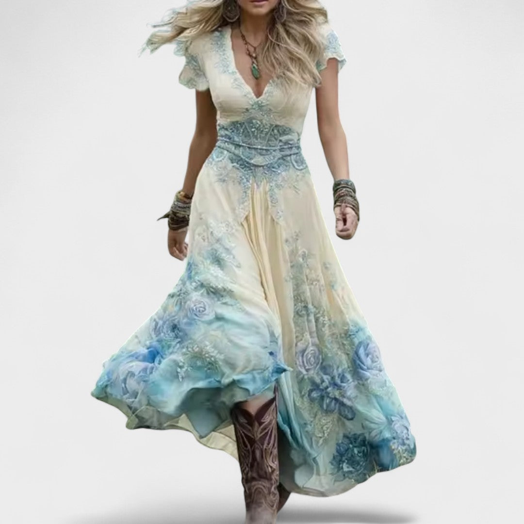 Celeste - Lilleline, keha järgiv ja voolav kleit