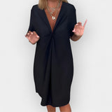 Elegantne kleit allääre ja V-kaelusega