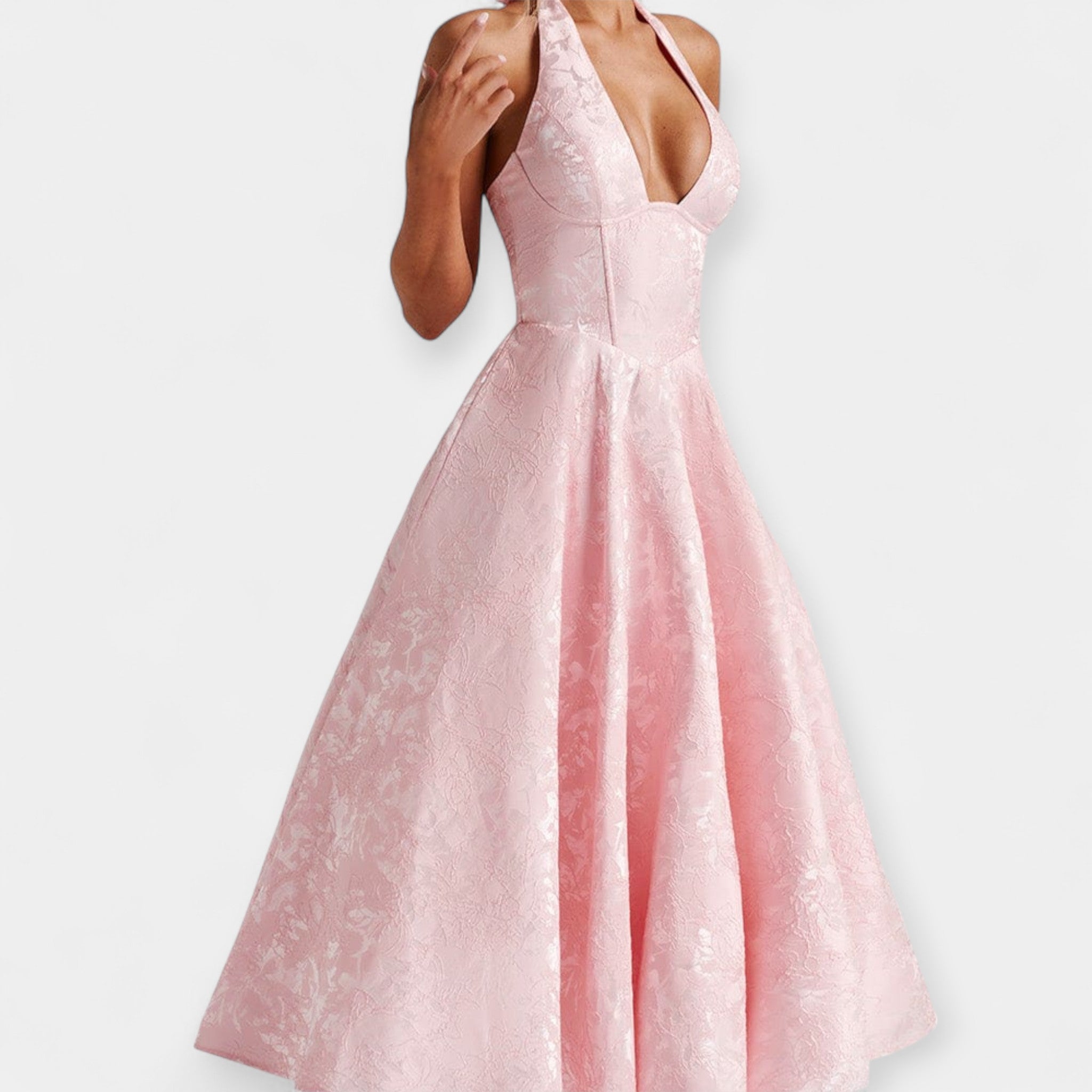 Midi kleit avatud selja ja korsetiga