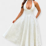 Midi kleit avatud selja ja korsetiga