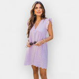 Suvine kleit peide lühikeste pükste ja taskutega